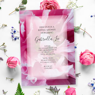 Invitación Pink Peony Flower Briower