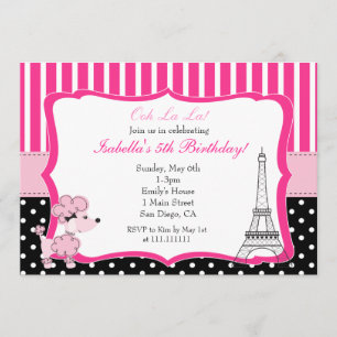 Invitación Pink Poodle en París