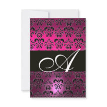 PINK PURPLE DAMASK NEGRO MONOGRAM fuchsia blanco