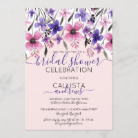 Pink Purple Floral Watercolor Brillante