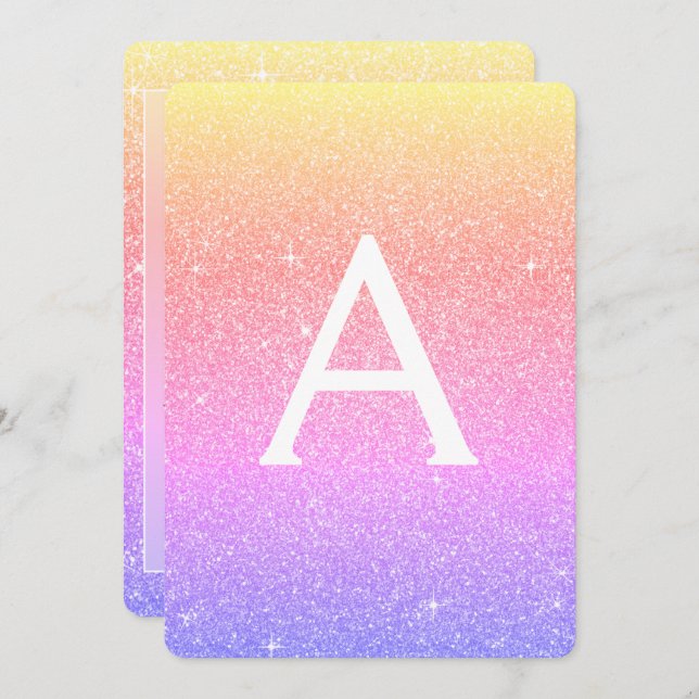 Invitación Pink Purple Sparkle Purpurina 30 cumpleaños Fiesta (Anverso / Reverso)