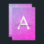 Invitación Pink Purple Sparkle Purpurina 40 cumpleaños Fiesta<br><div class="desc">Nombre del Monograma de la Fiesta de Nacimiento Girly,  Purpurina de Esparkle Rosa y Morado,  e Invitación Inicial de la Fiesta de Cumpleaños 40. Esta invitación de 40 años es perfecta para la Fiesta Girly,  Purpurina de la espuma rosada y púrpura que busca celebrar en rosa y morado.</div>