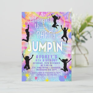 Invitación Pink Purple Tie Dye Que Consiga El Cumpleaños Del 