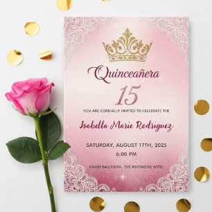 Invitación Pink Quinceañera Invitations