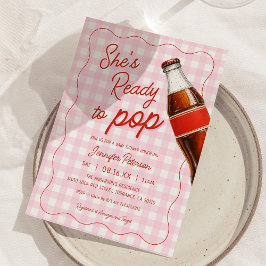 Invitación Pink Ready To Pop Soda Baby Shower