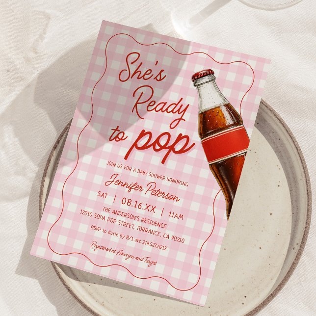 Invitación Pink Ready To Pop Soda Baby Shower (Subido por el creador)