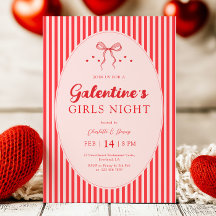 Pink Red Galentine's Party Invitation