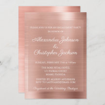Pink Rose Gold Boda Engagement Party
