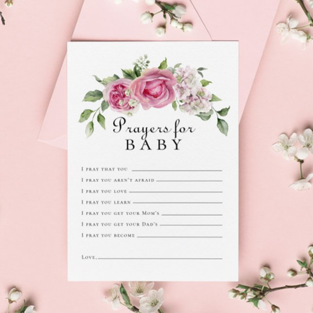 Invitación Pink Rose Hydrangea Arco Floral Oraciones para el  (Subido por el creador)