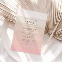 Pink Sand Wedding Invitation