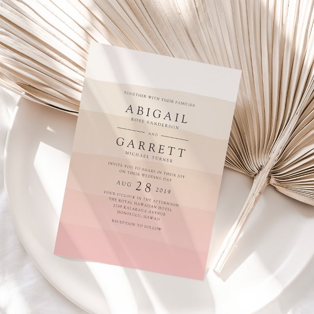 Invitación Pink Sand Wedding Invitation (Subido por el creador)