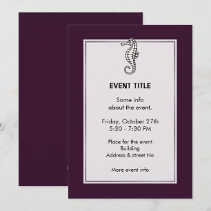 Invitación Pink Seahorse