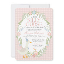 Pink Silly Goose Floral Gingham Baby Shower