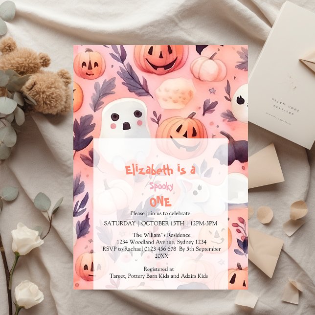 Invitación Pink Spooky One Halloween Cumpleaños (Subido por el creador)