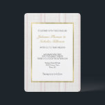 Invitación Pink Stone White Stripes Wedding<br><div class="desc">Pink Stone White Stripes Wedding</div>