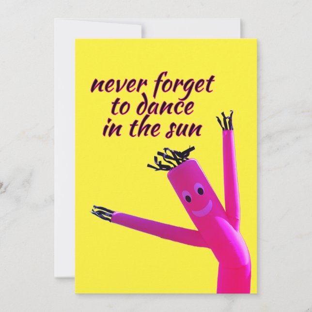 Invitación Pink Sun Dancer  (Anverso)