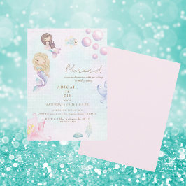 Invitación Pink & Turquoise Sirven de fiesta de cumpleaños a 