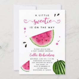 Invitación Pink Watermelon Little Sweetie Baby Shower Invitat