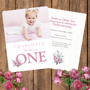 Invitación Pink Wild ONE 1er cumpleaños