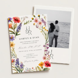 Invitación Pink Wildflower Wedting Suite, Garden We