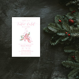 Invitación Pink Winter Ballerina Tutu Cold Baby Shower
