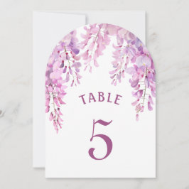 Invitación Pink Wisteria Arch Table Number