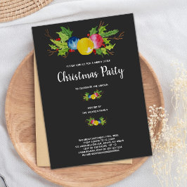 Invitación Pink Yellow Light Christmas Invitations
