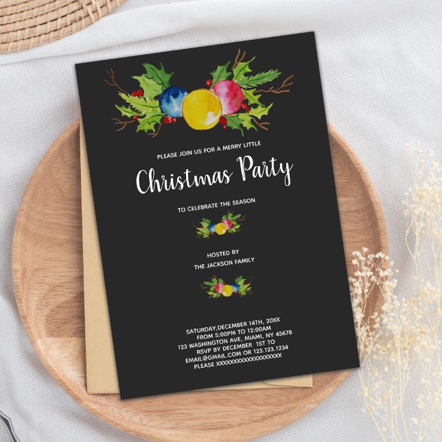 Invitación Pink Yellow Light Christmas Invitations (Pink Yellow Light Christmas Invitations)