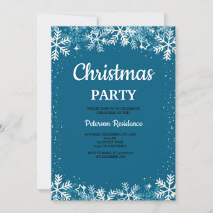 Invitación Pino de copo de nieve moderno fiesta de Navidad de