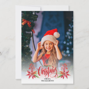 Invitación Pino de Navidad Mínimo Personalizado Foto