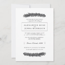 Invitación Pino mínimo moderno