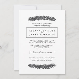 Invitación Pino mínimo moderno