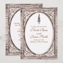 Pino Rústico y Madera Blanca Boda de Invierno