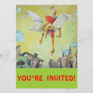 Invitación Pinocchio en paloma