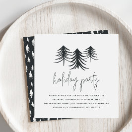 Invitación Pinos esbozados | Festividad moderna