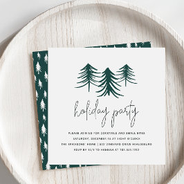 Invitación Pinos esbozados | Festividad moderna