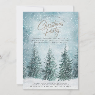 Invitación Pinos Nevados Navidad Árbol de Navidad Invierno Na