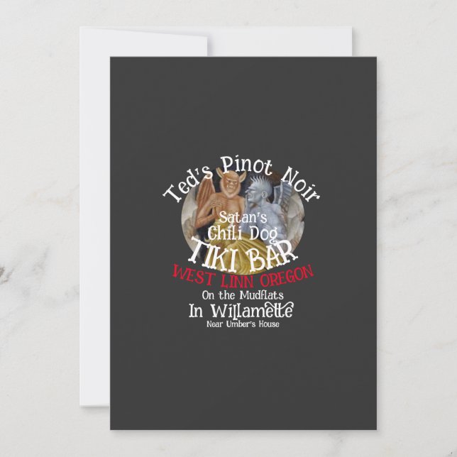 Invitación Pinot Noir Satan's Chili Dog Tiki Bar (Anverso)
