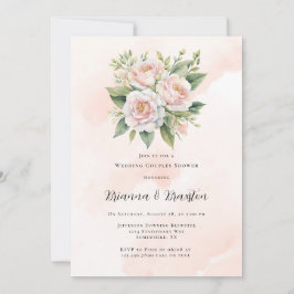 Invitación Pinta Rosa Perfectamente Peony Boda Ducha de parej