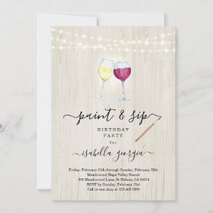 Invitación Pinta y bebe cumpleaños, despedida de soltera, duc