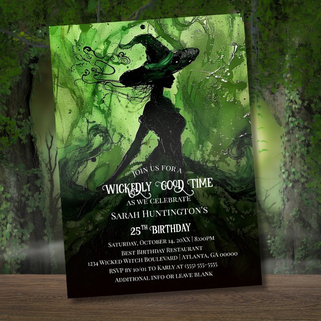 Invitación Pintada Muy Buena Bruja Cualquier Fiesta De Cumple (Subido por el creador)