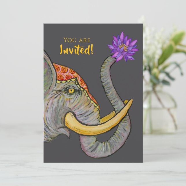 Invitación Pintado a mano por el patrimonio de Sri Lanka (Anverso de pie)