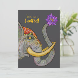 Invitación Pintado a mano por el patrimonio de Sri Lanka