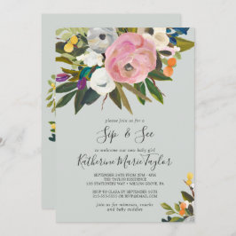 Invitación Pintado de la Sip Floral y ver