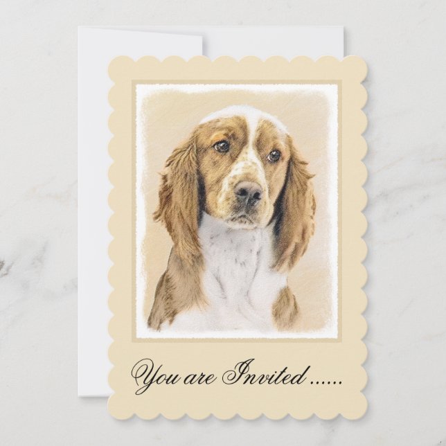 Invitación Pintado español de Springer galesa - Arte de perro (Anverso)