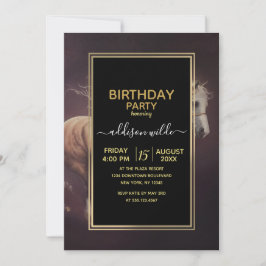 Invitación Pintado Pastel De Un Caballo Corriendo