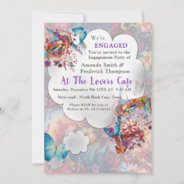 Invitación Pintando flores de fantasía que expresan la natura