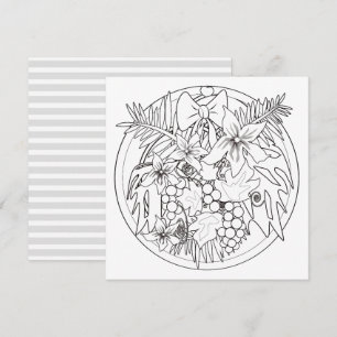 Invitación Pintar la imagen uno mismo un patrón tropical