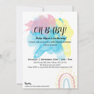 Invitación Pintar una ducha de bandeja