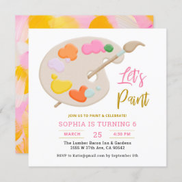 Invitación Pintemos la fiesta de cumpleaños de Art Painting